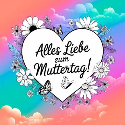 Alles Liebe zum Muttertag – Spruchbild