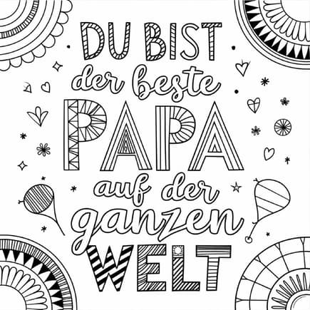 Ausmalbild Vatertag kostenlos