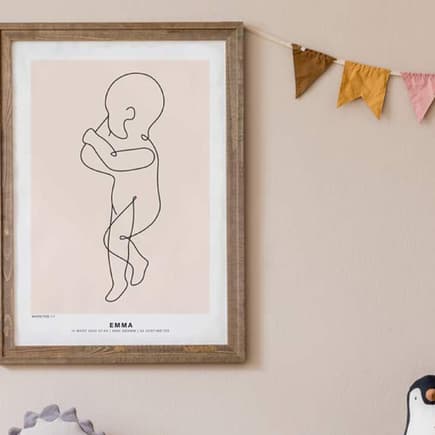 Ein Babyposter ist ein toller Blickfang für das Kinderzimmer. 