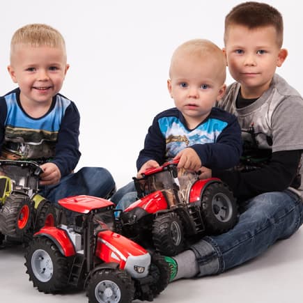 Drei der Trecker-Jungs: Claas, Cormick und Case. 