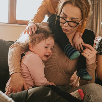 Mutter mit vielen Kindern
