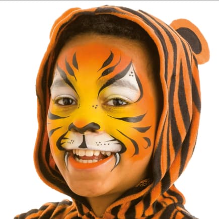 Einen Tiger schminken, das ist gar nicht so schwer. 
