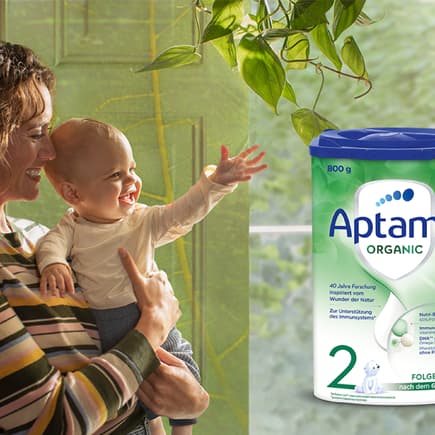 Die "Organic Folgemilch" von Aptamil kam bei unseren Mamas im Test sehr gut an. 