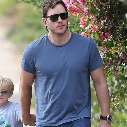 Chris Pratt mit dem achtjährigen Jack (Chris' Sohn aus erster Ehe) und Katherine Schwarzenegger. 