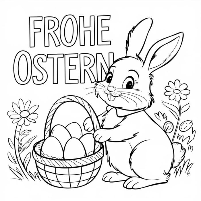  Ausmalbilder für Ostern – kostenlos zum Herunterladen Motiv 