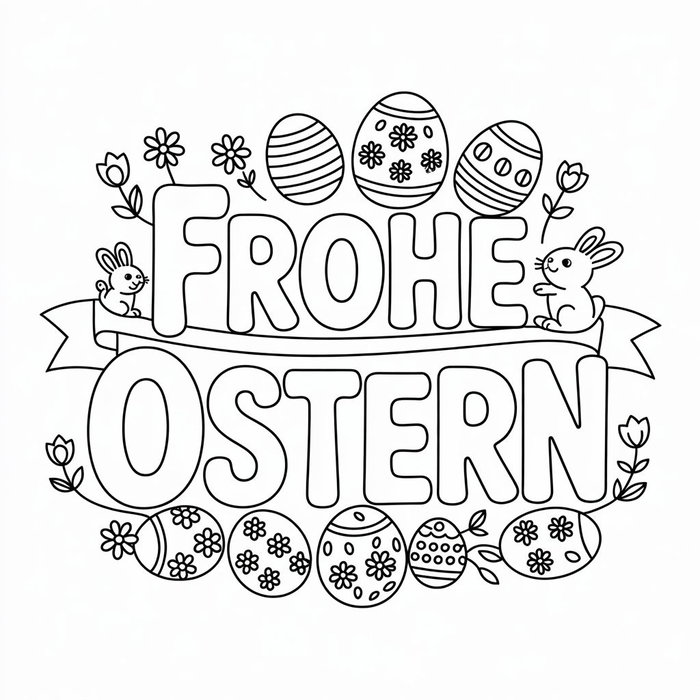 Ausmalbilder für Ostern – kostenlos zum Herunterladen