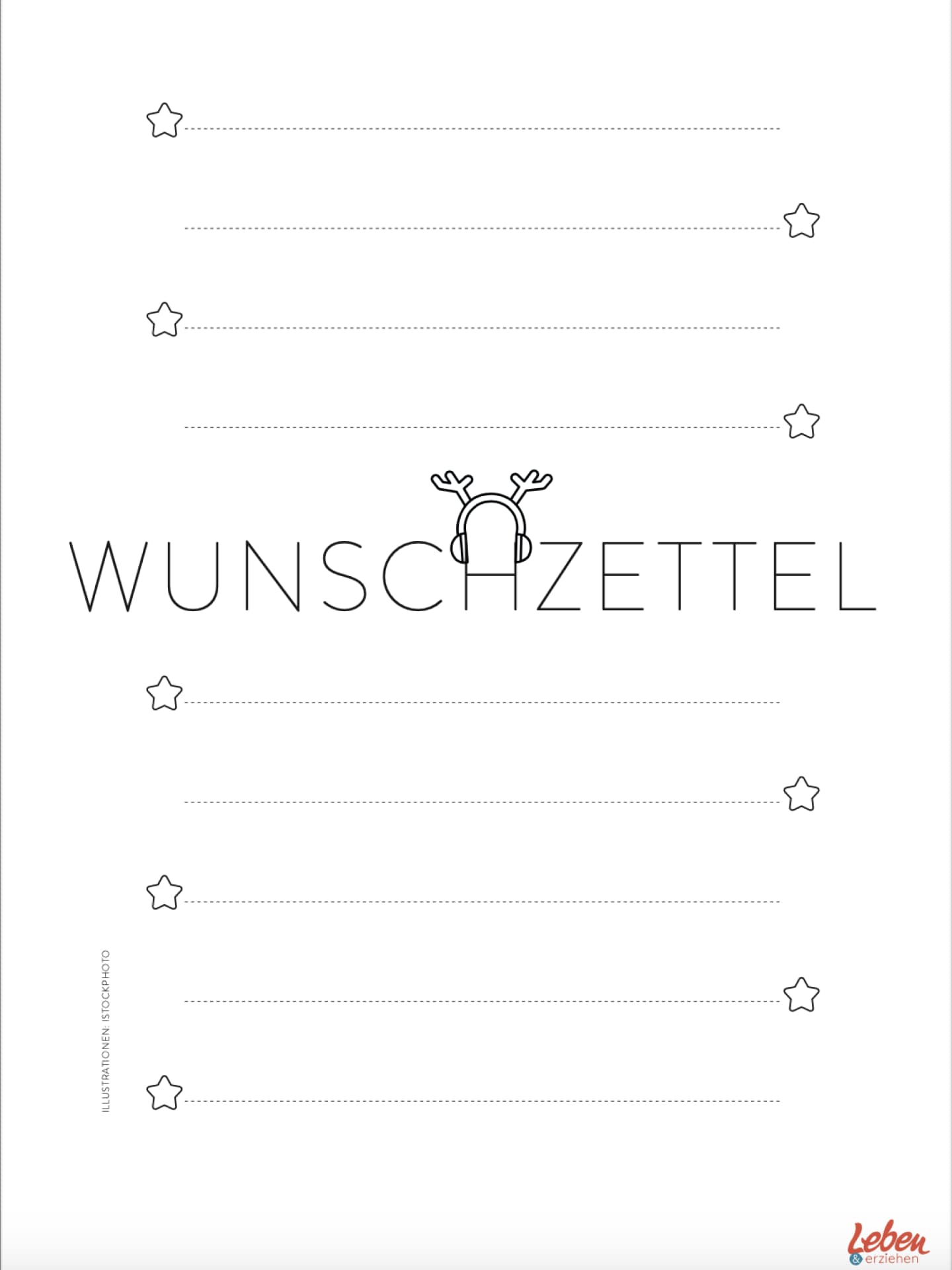 Wunschzettel-Vorlage