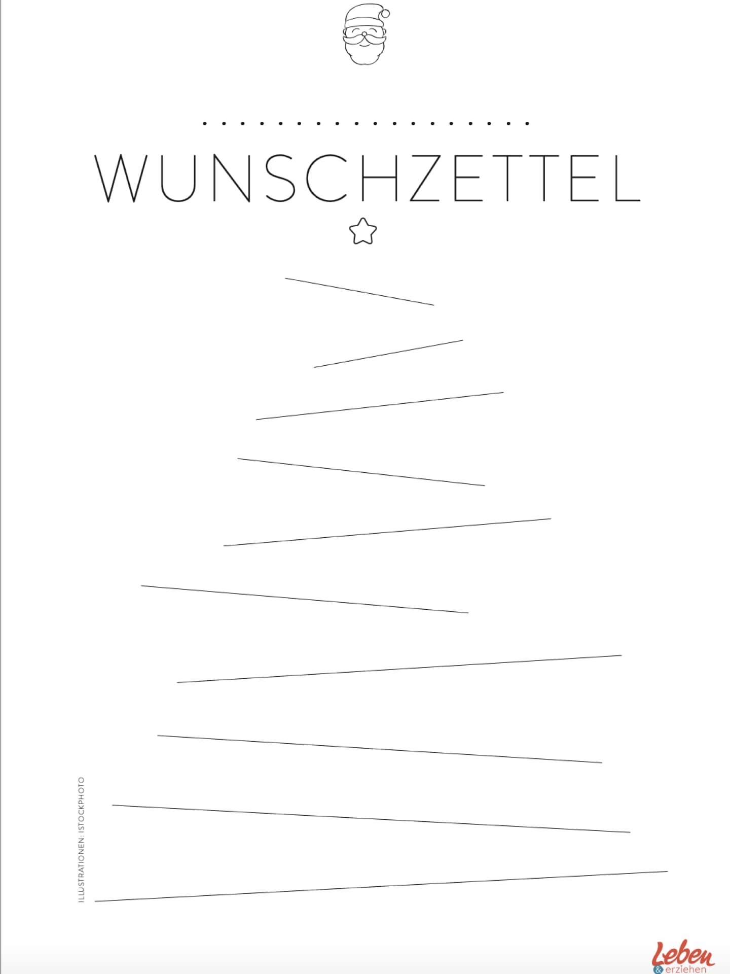 Wunschzettel-Vorlage