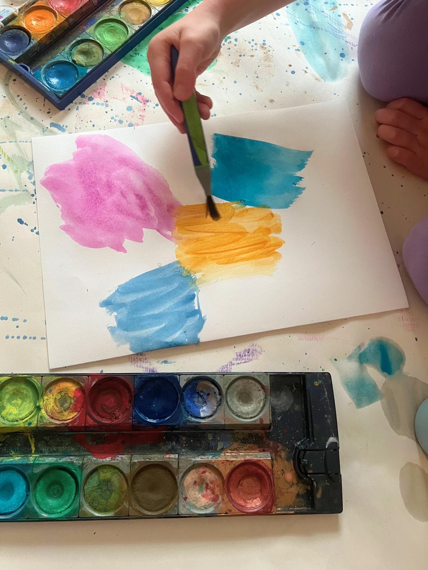 Kratzpapier mit Wasserfarben