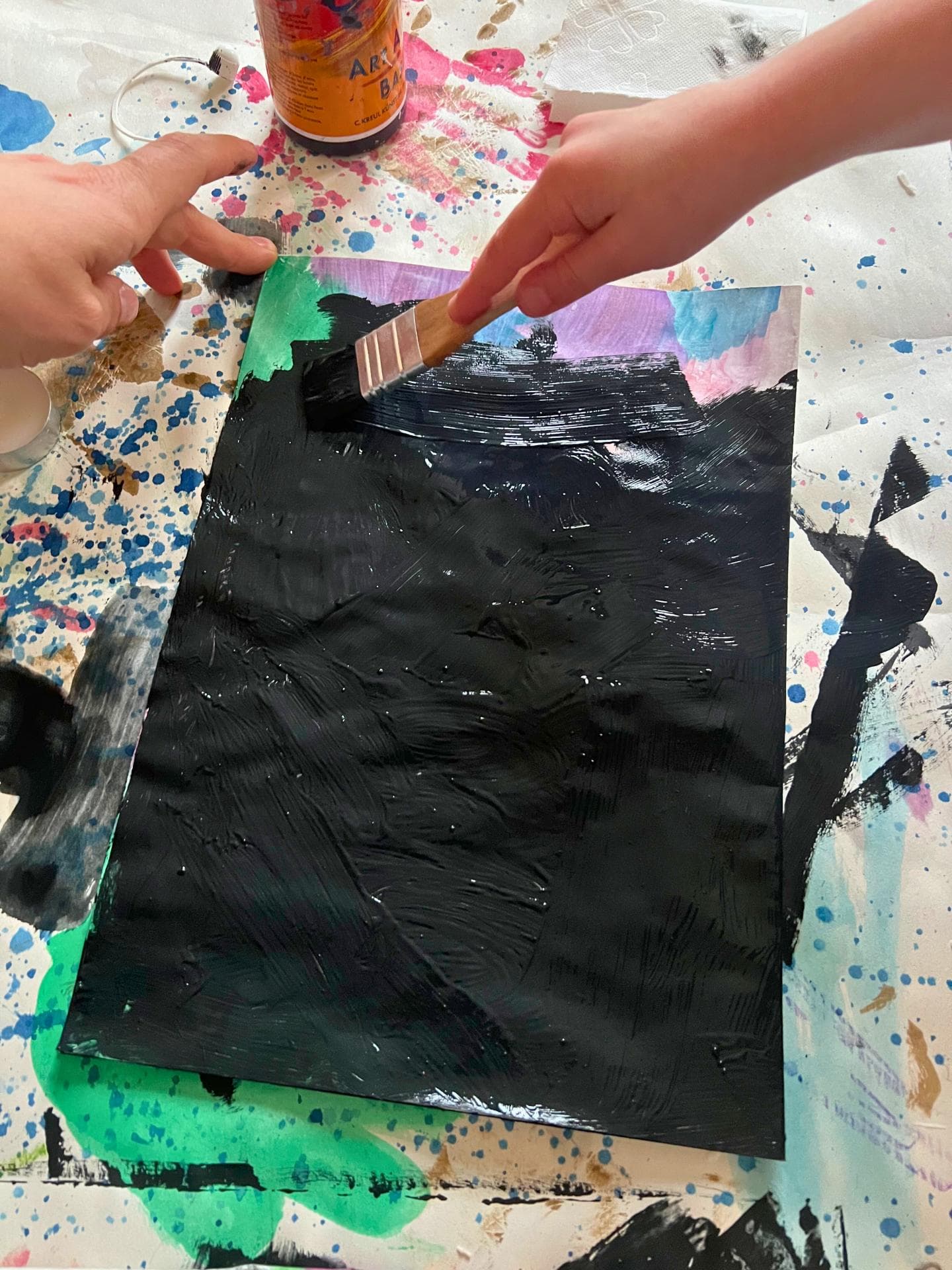 Kratzpapier mit Wasserfarben