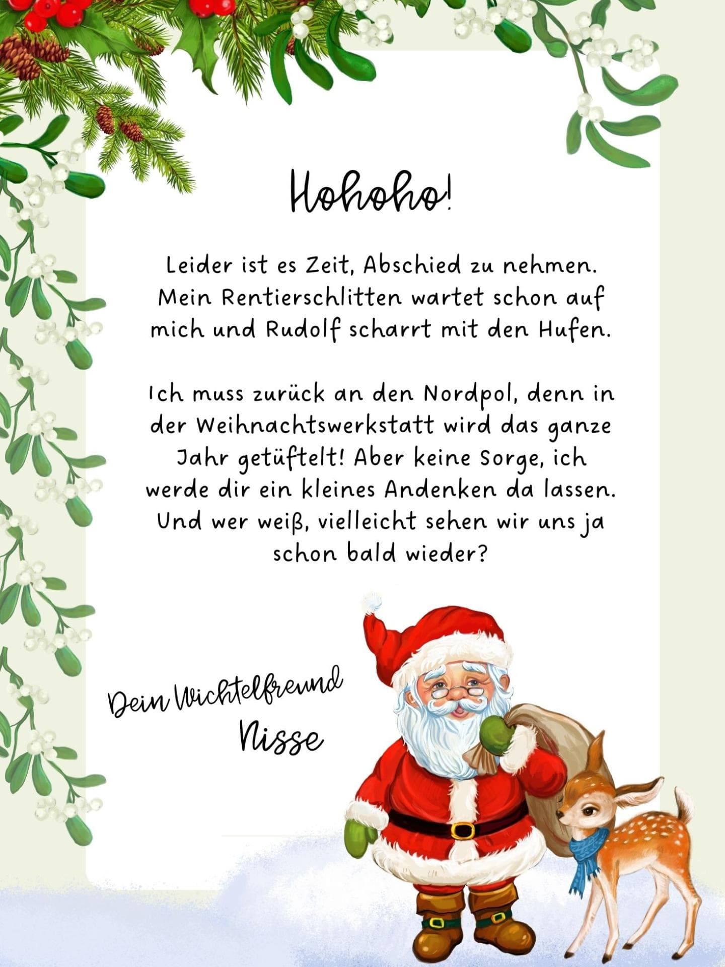Wichtelbrief zum Abschied