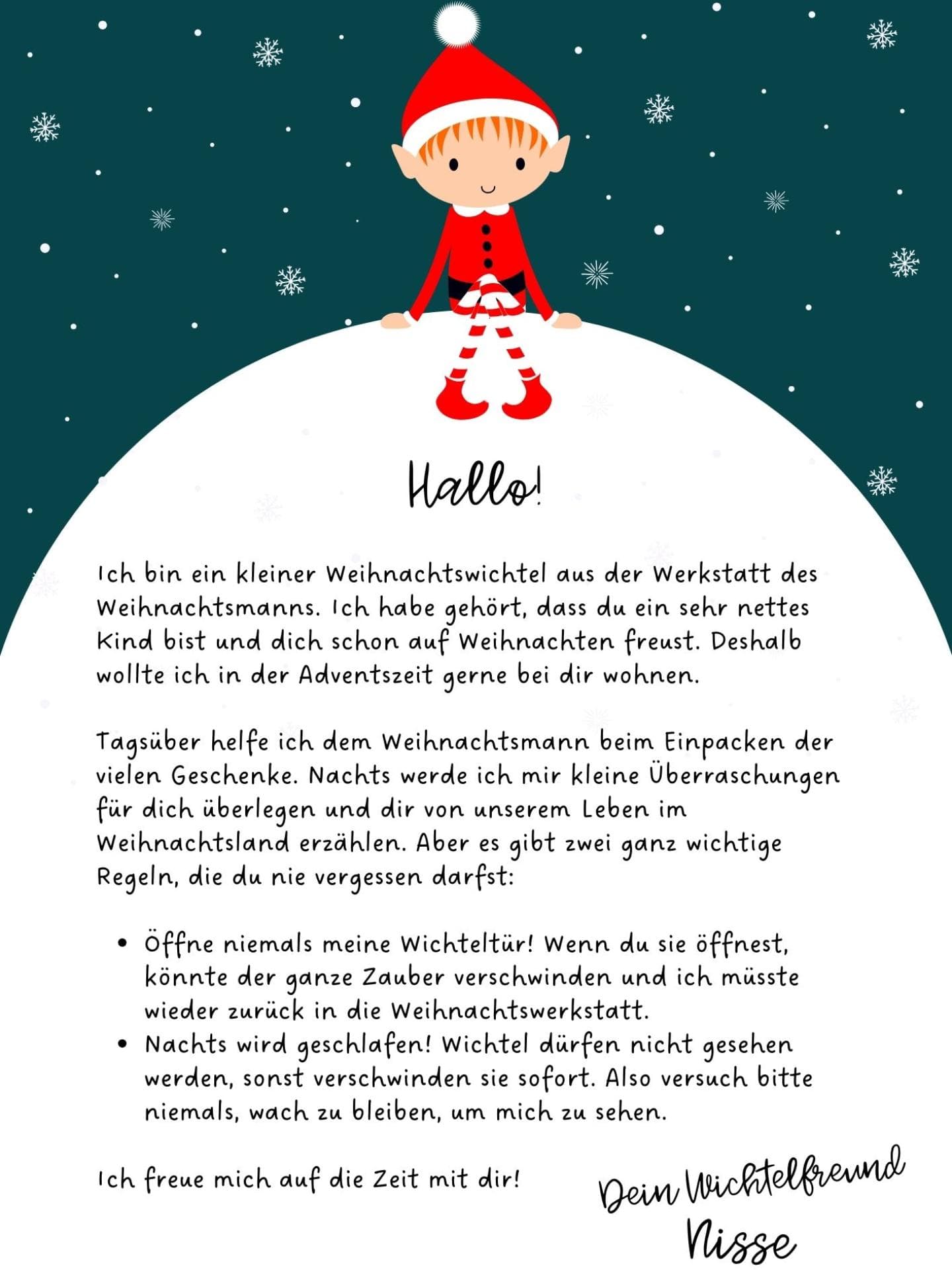 Wichtelbrief zum Einzug