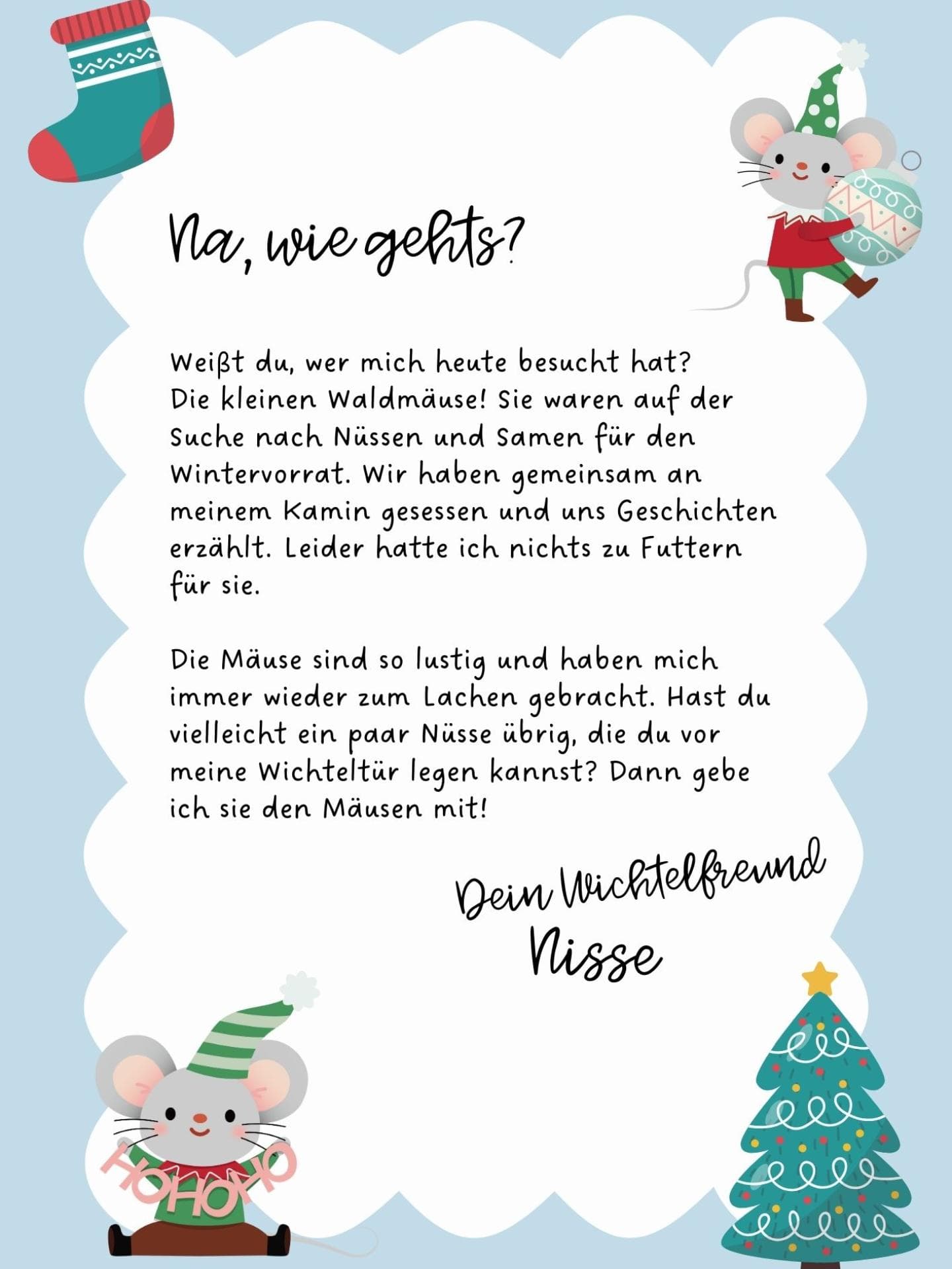 Wichtelbrief Waldmäuse