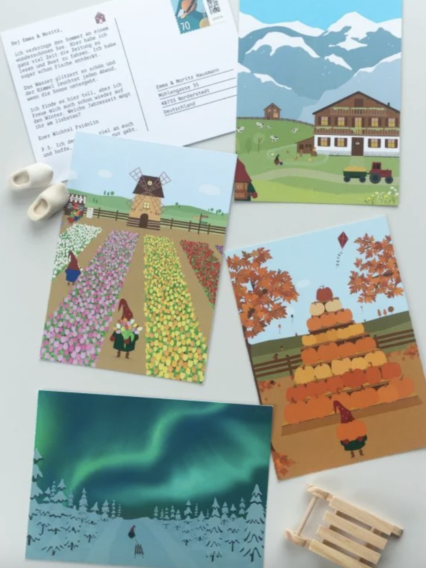 Limmaland Wichtel-Postkarte