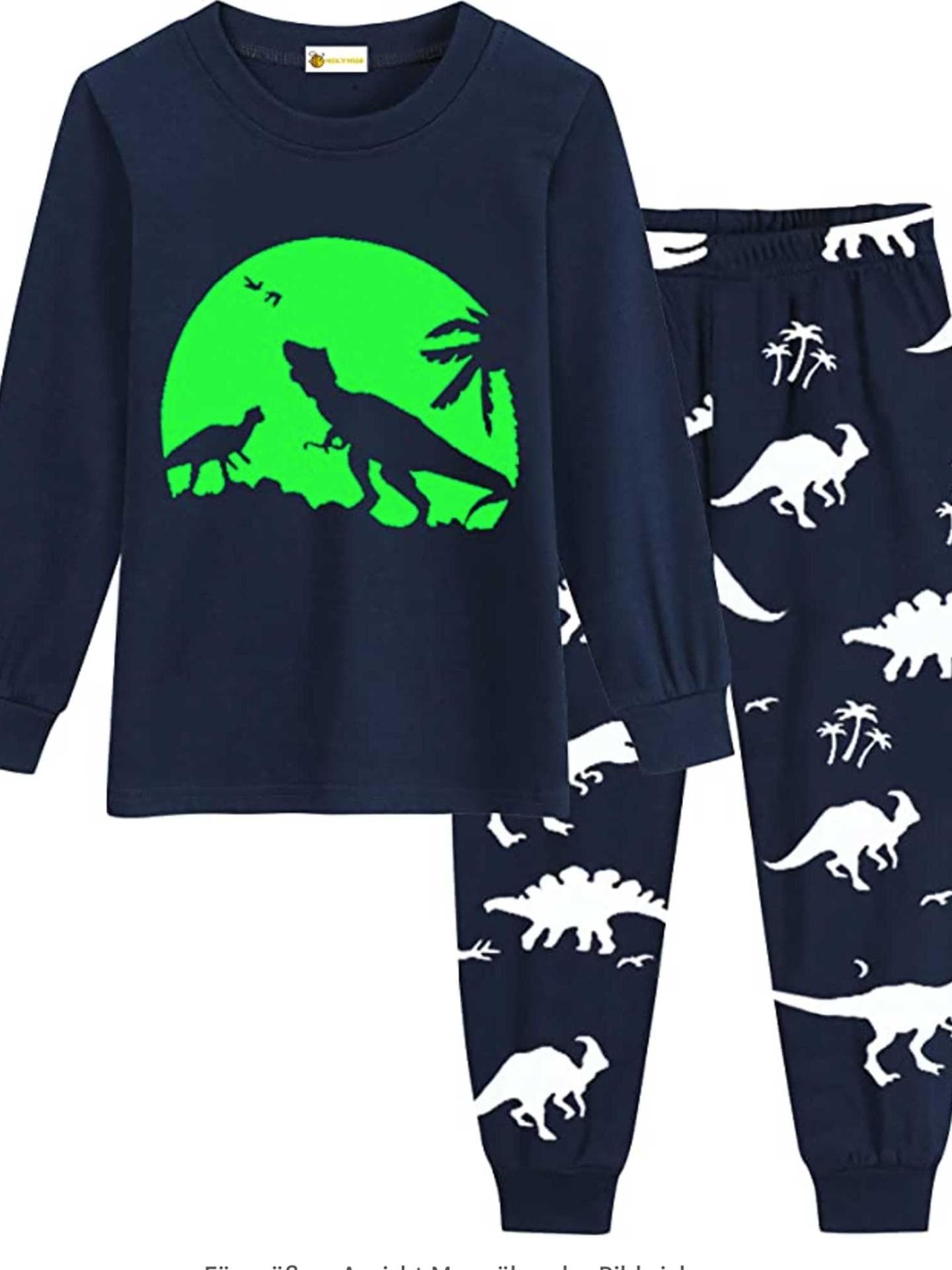 Leuchtender Pyjama mit Dinos