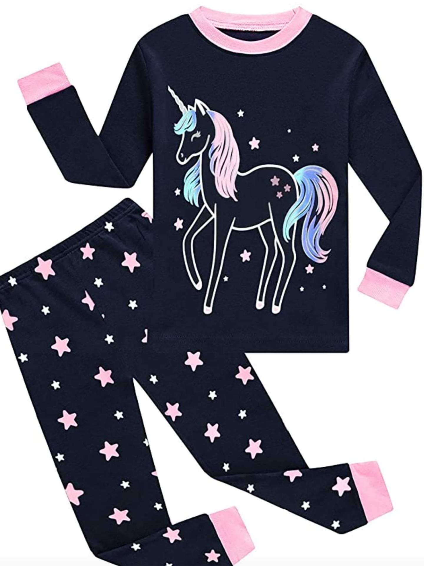 Leuchtender Einhorn-Pyjama