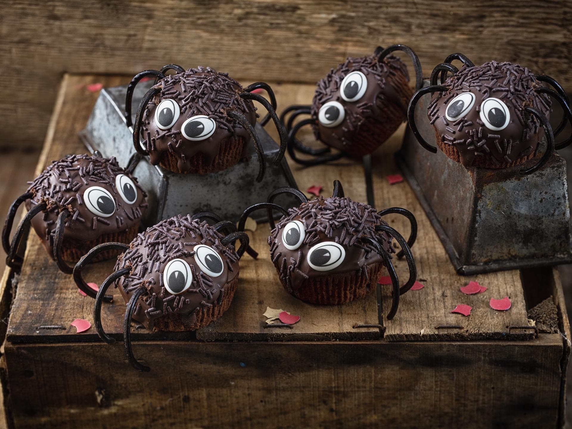 Schoko-Spinnen aus Muffins Schoko-Spinnen aus Muffins