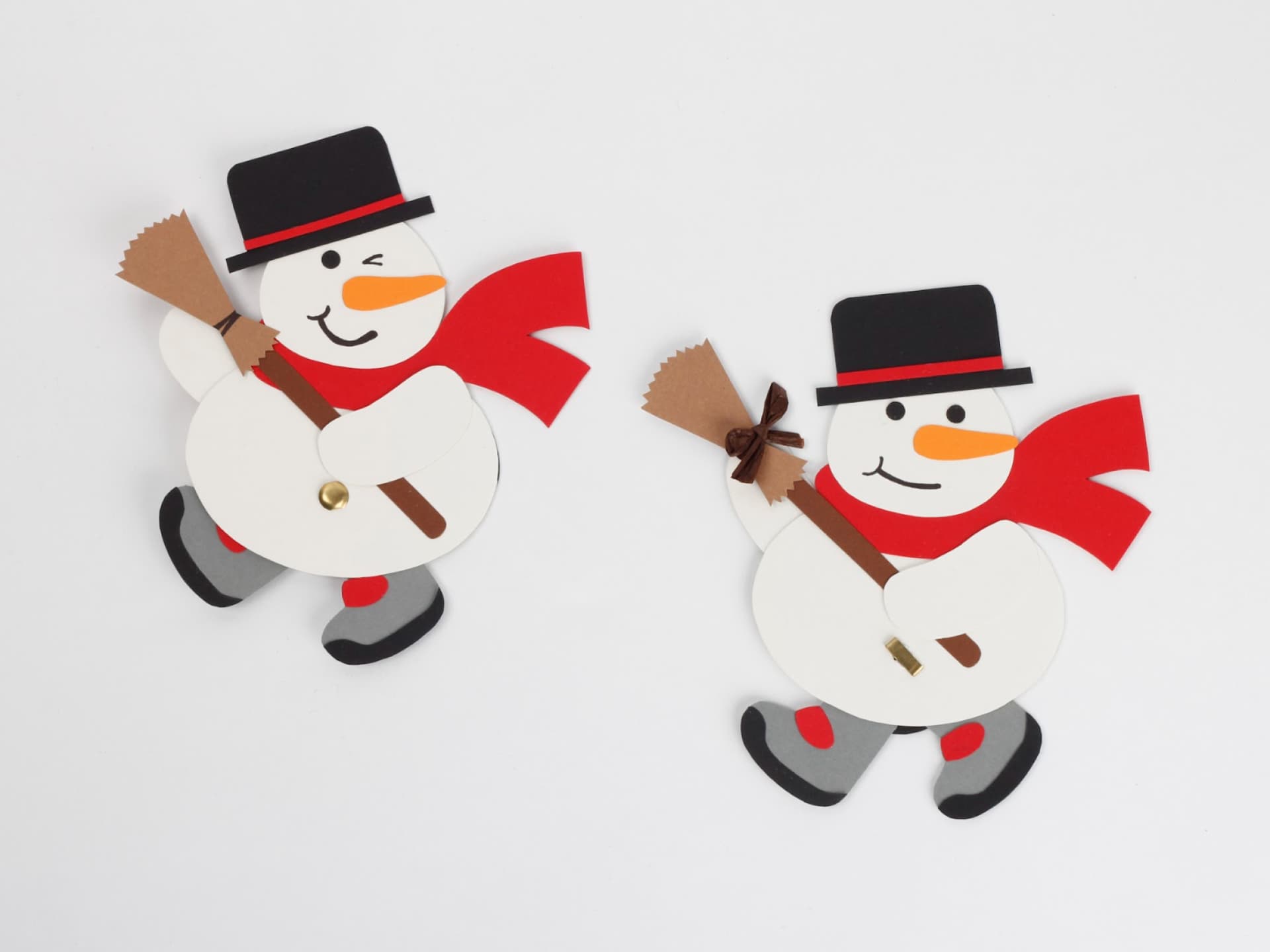 Selbstgebastelter "laufender" Schneemann. Selbstgebastelter "laufender" Schneemann.