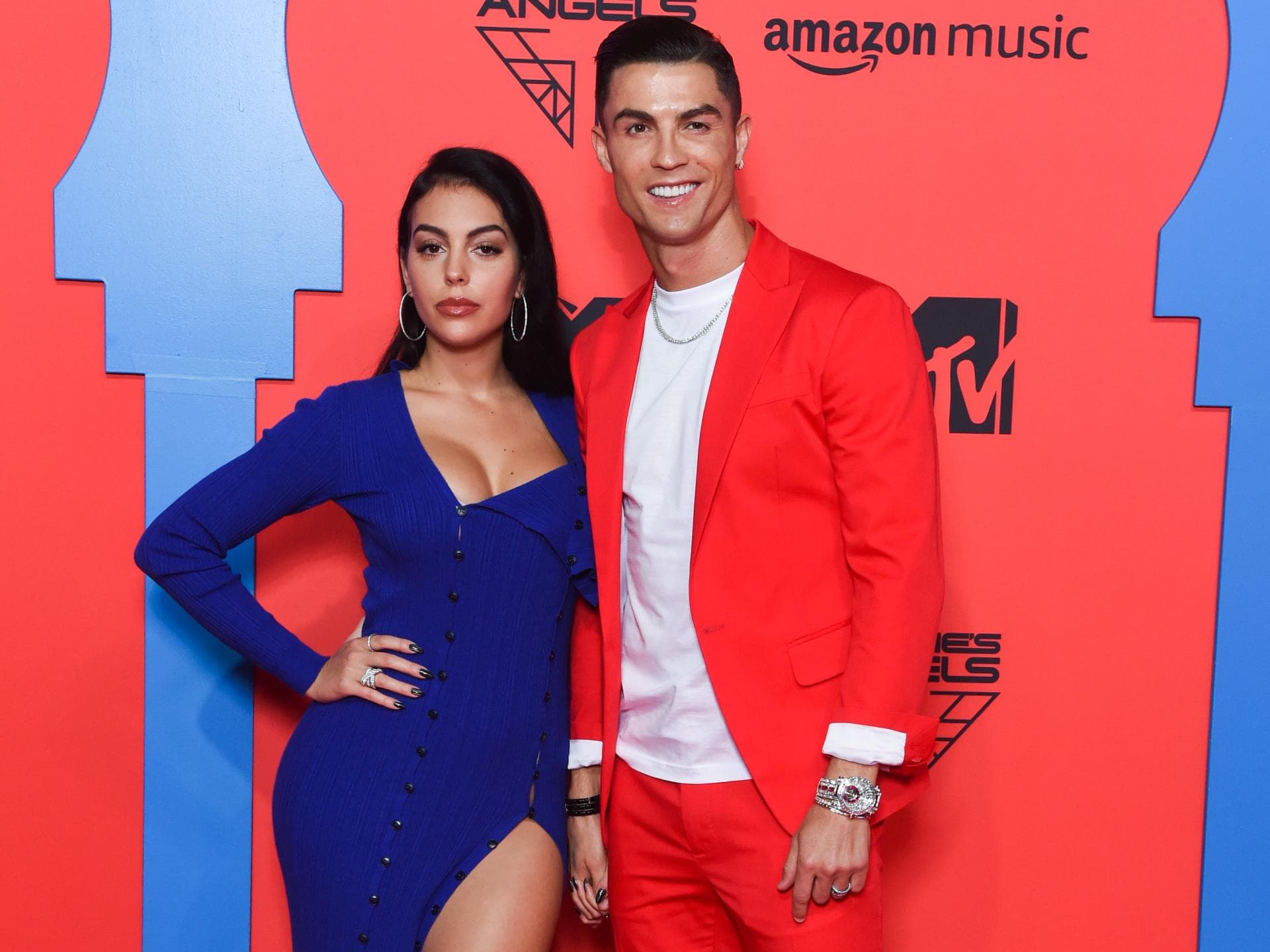 Georgina Rodriguez und Cristiano Ronaldo auf dem Roten Teppich