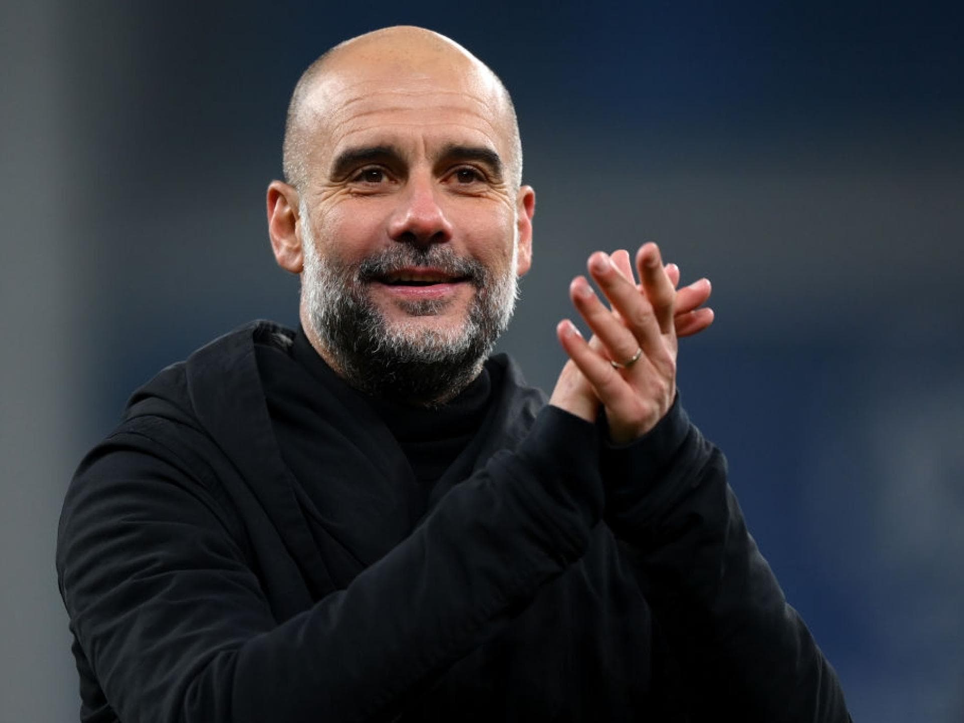 Glücklicher Pep Guardiola.