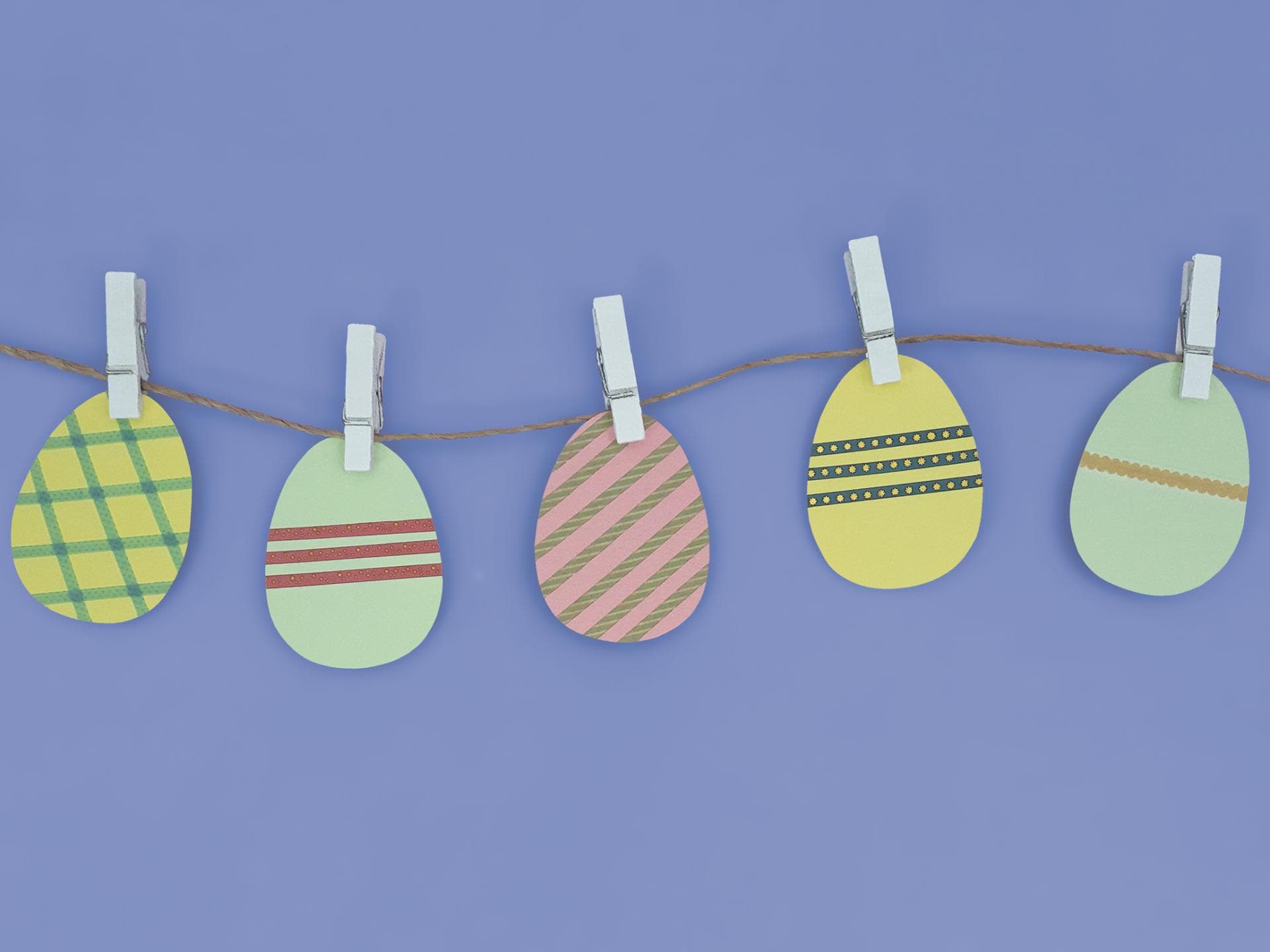 Eine bunte Oster-Girlande Eine bunte Oster-Girlande