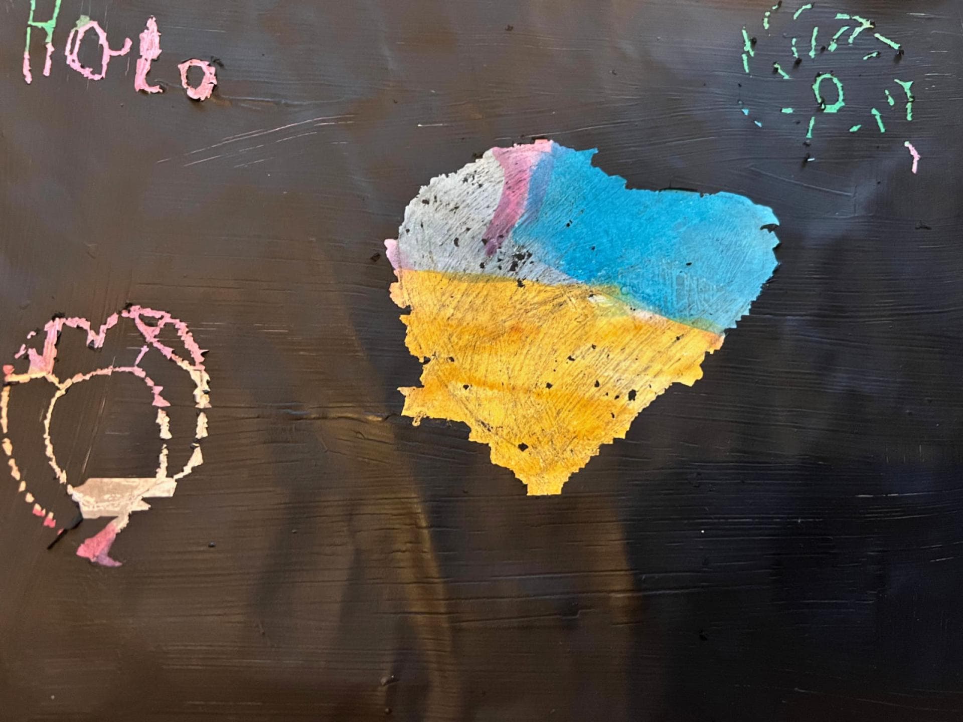 Kratzpapier aus Wasserfarben