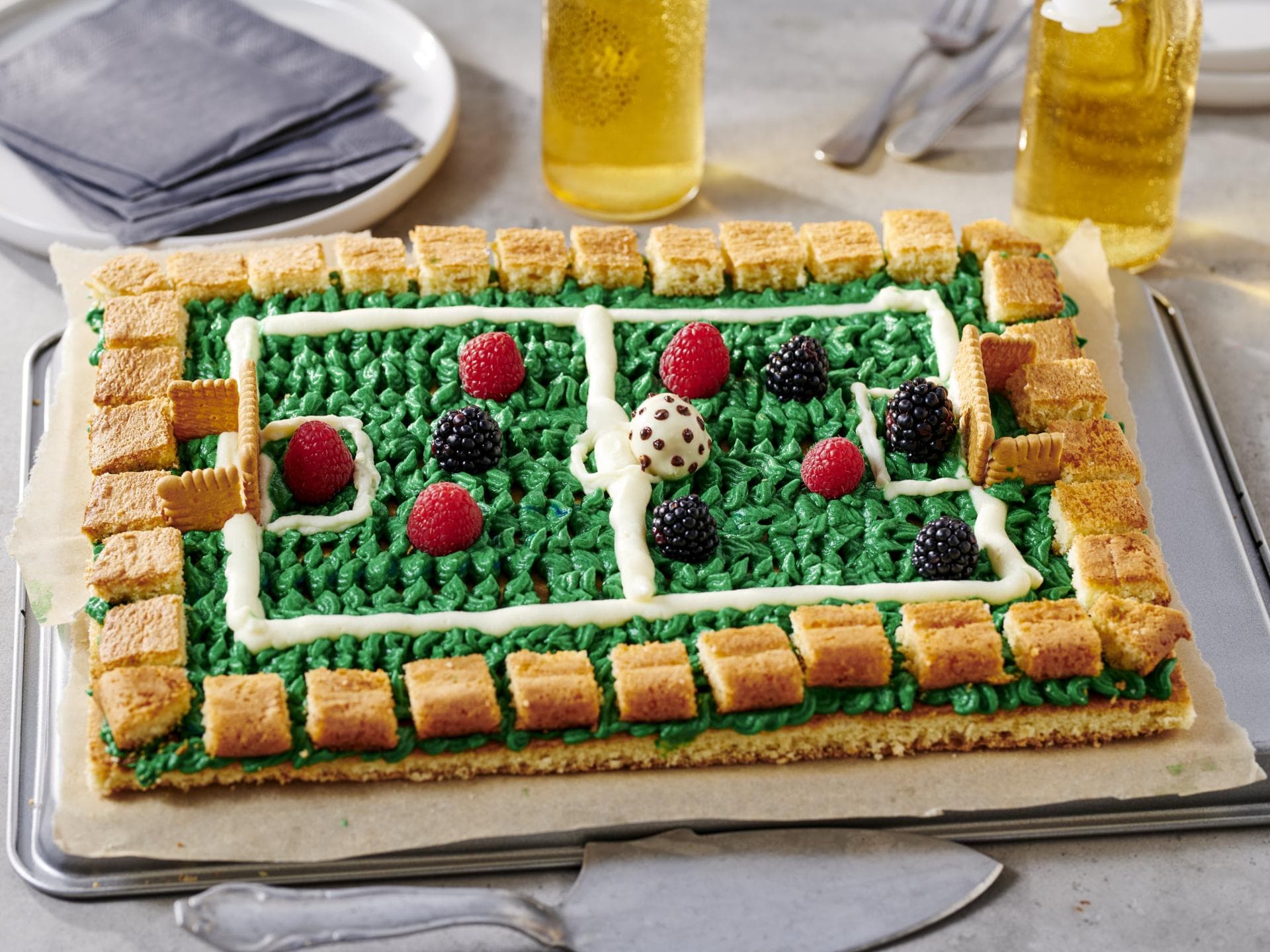 Fußball-Blechkuchen