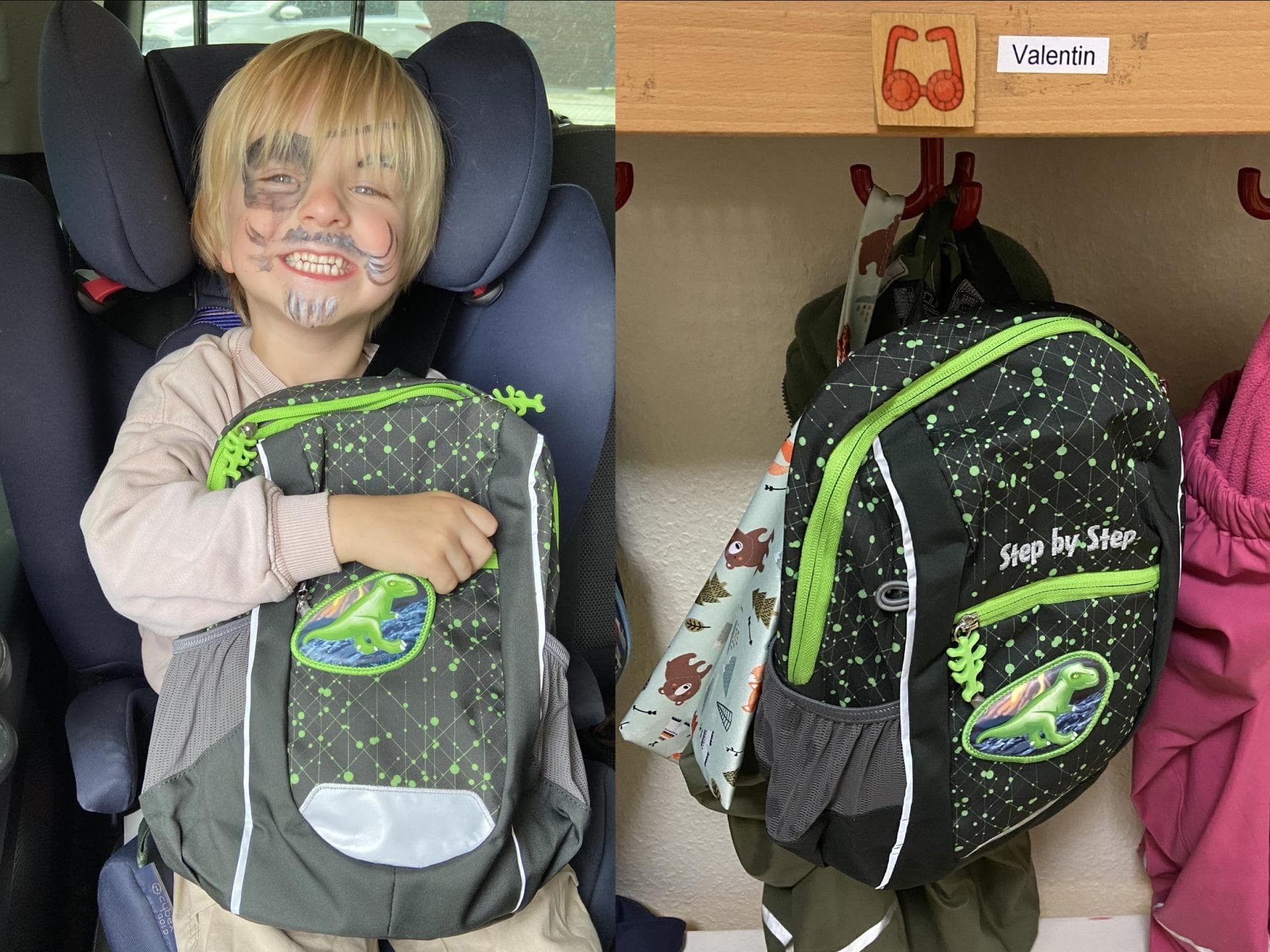 Sohn Valentin nimmt seinen KIGA MAXI überall mit hin. 