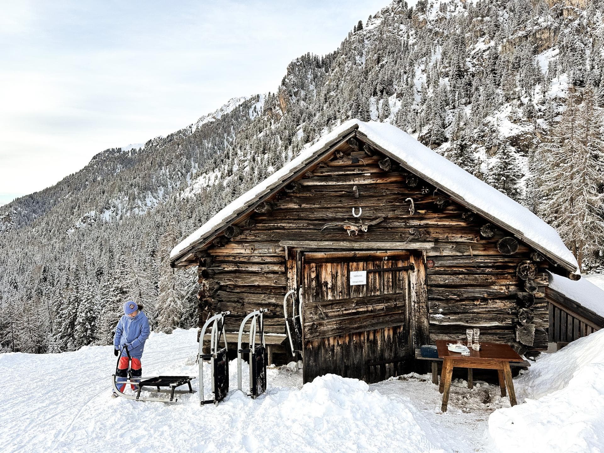 Rodeln im Schnee