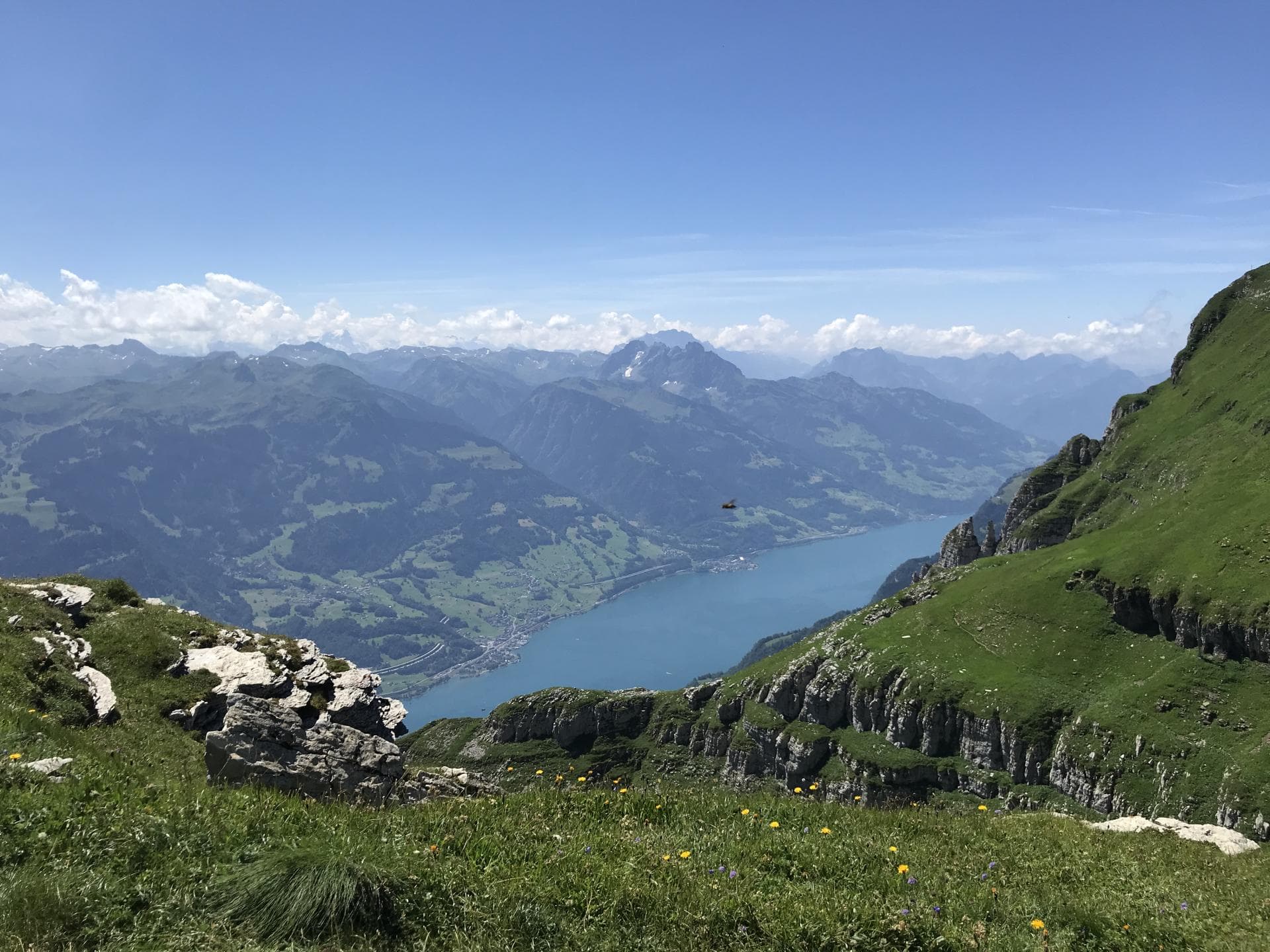 Blick auf den Walensee in der Schweiz.