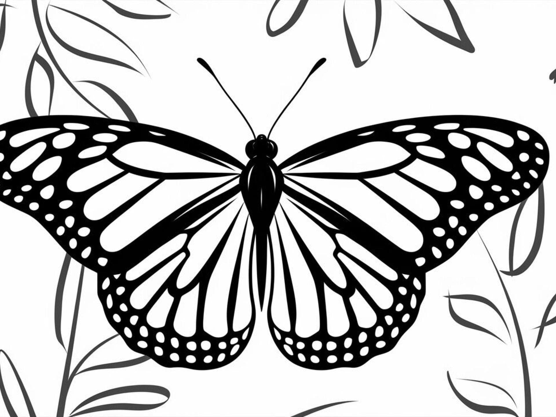 Ausmalbild Schmetterling