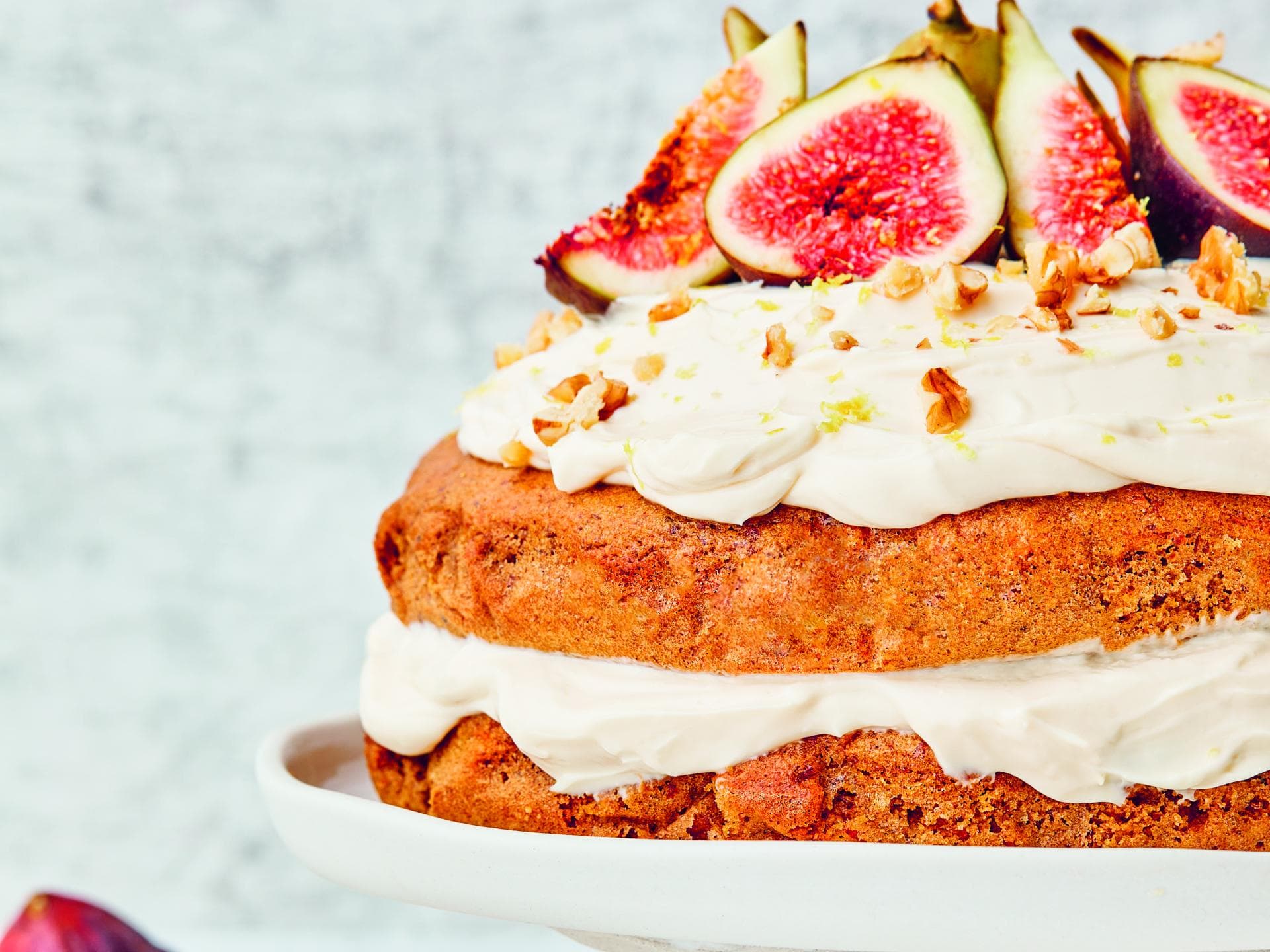 Karottentorte für Kinder Karottentorte mit Feigen-Topping