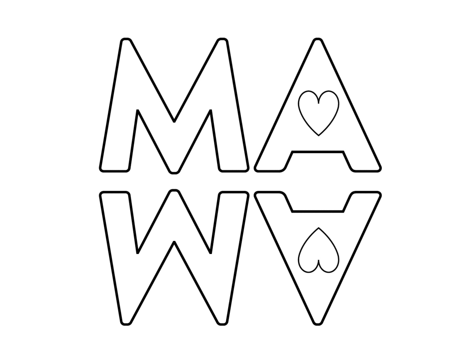 Muttertagskarte "Mama" zweizeilig