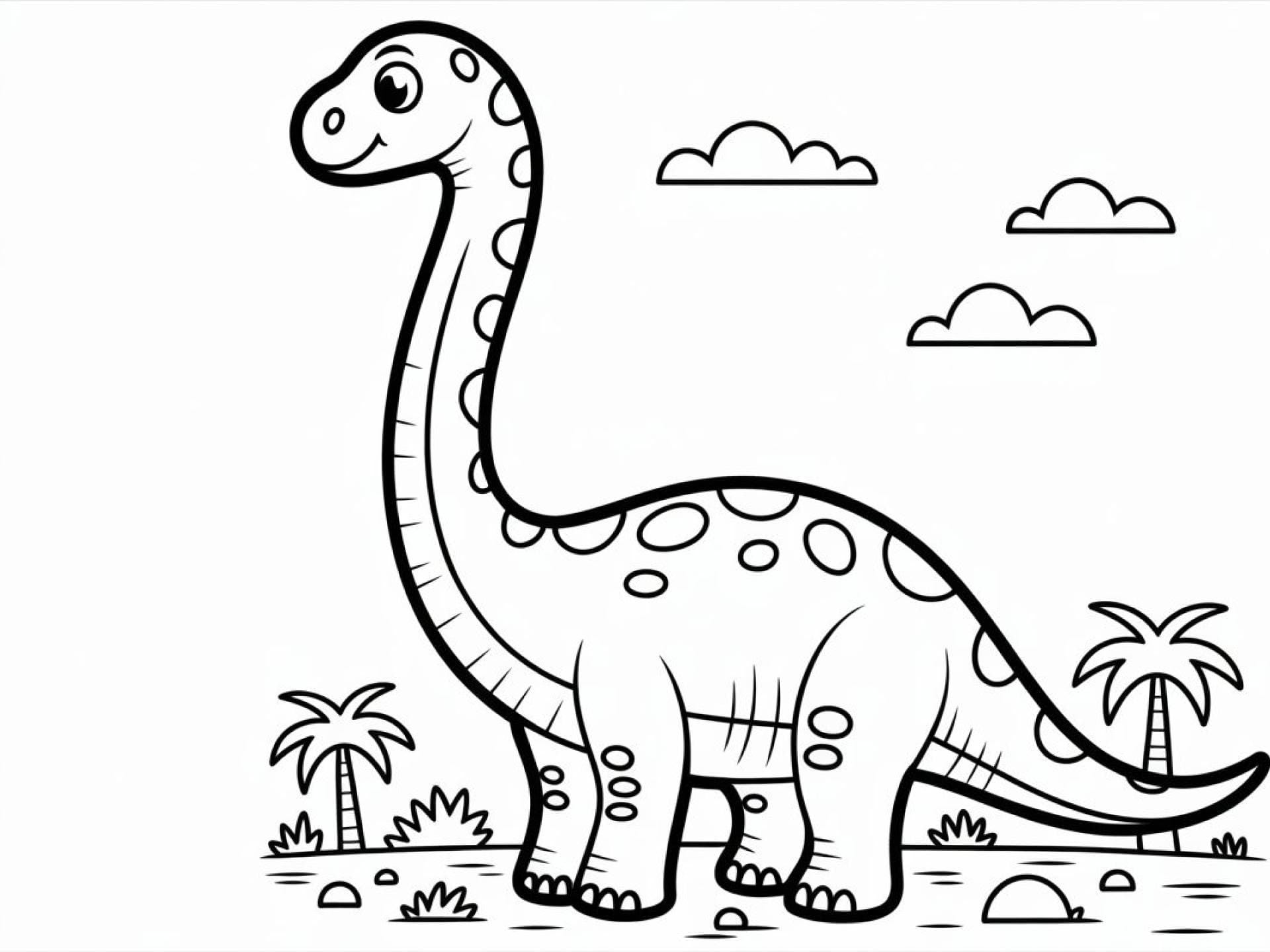 Dino Ausmalbild für Kinder
