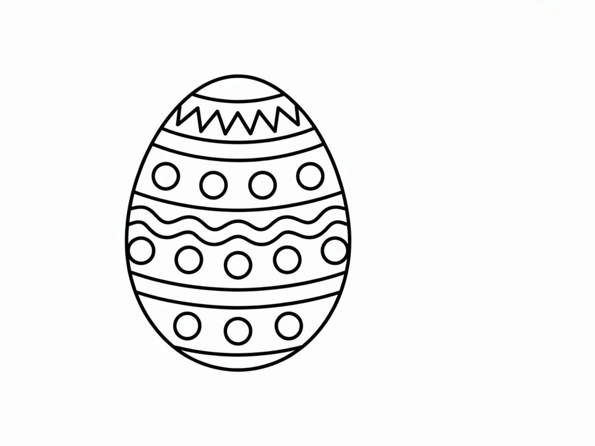 Osterei Ausmalbild einfach