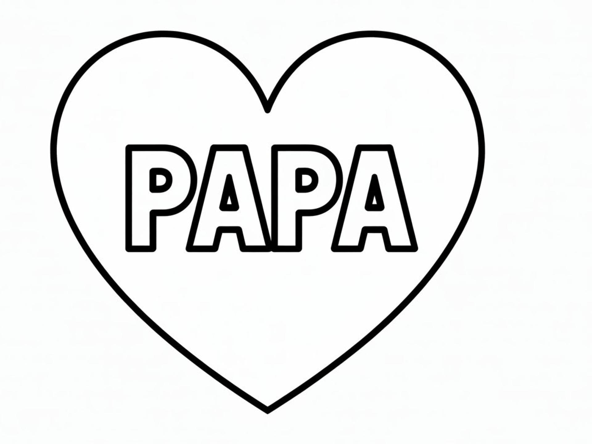 Ausmalbild Papa einfach