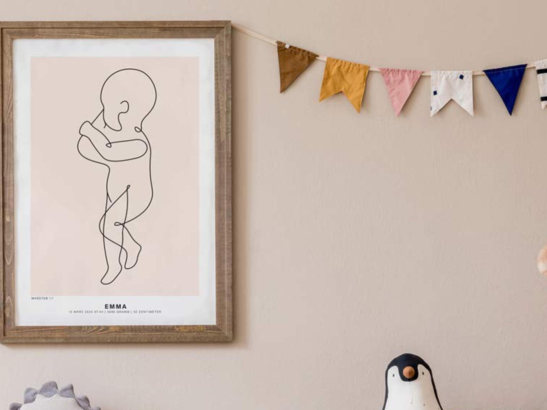 Ein Babyposter ist ein toller Blickfang für das Kinderzimmer.
