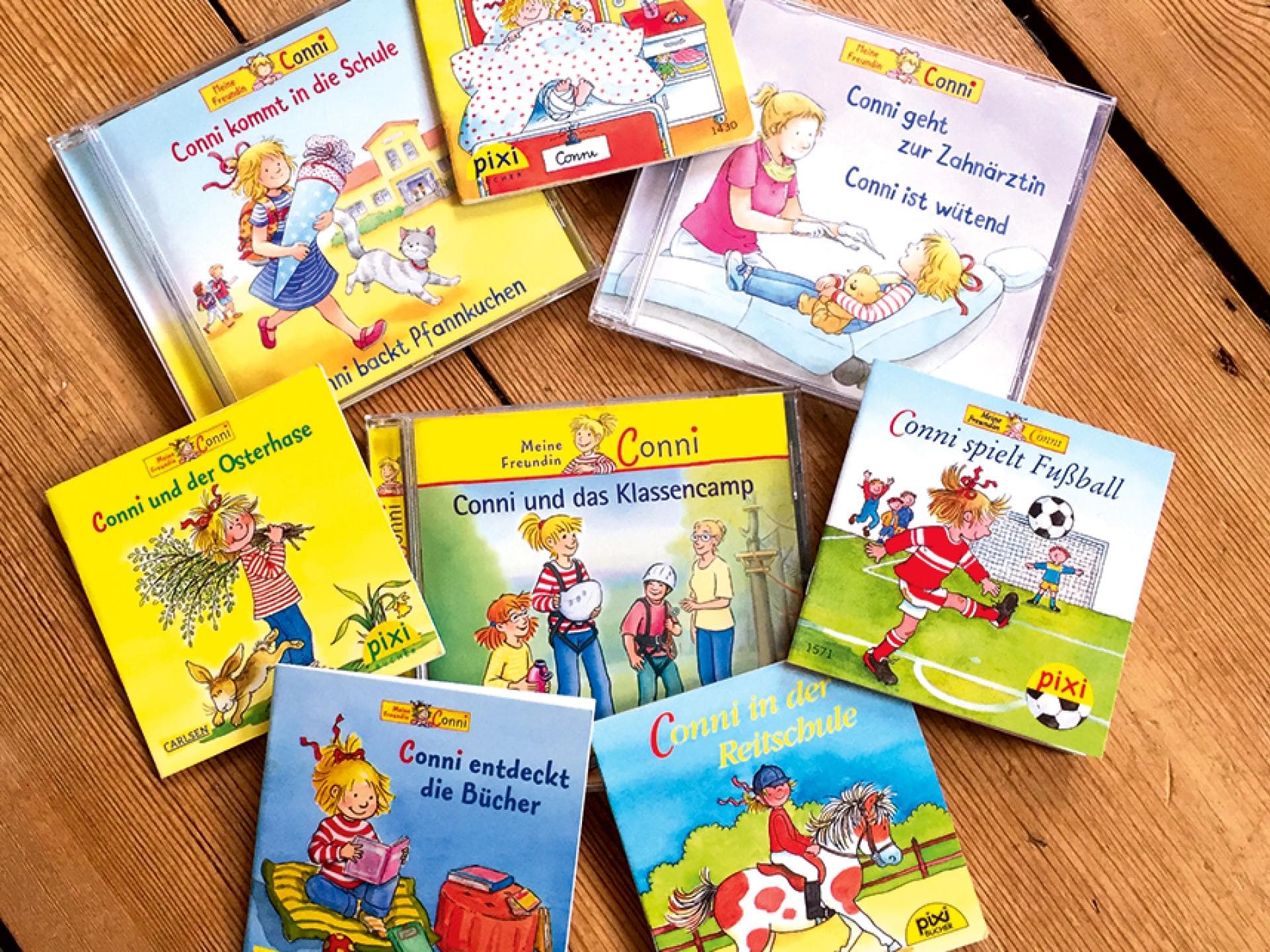 Conni-Bücher und -CDs.