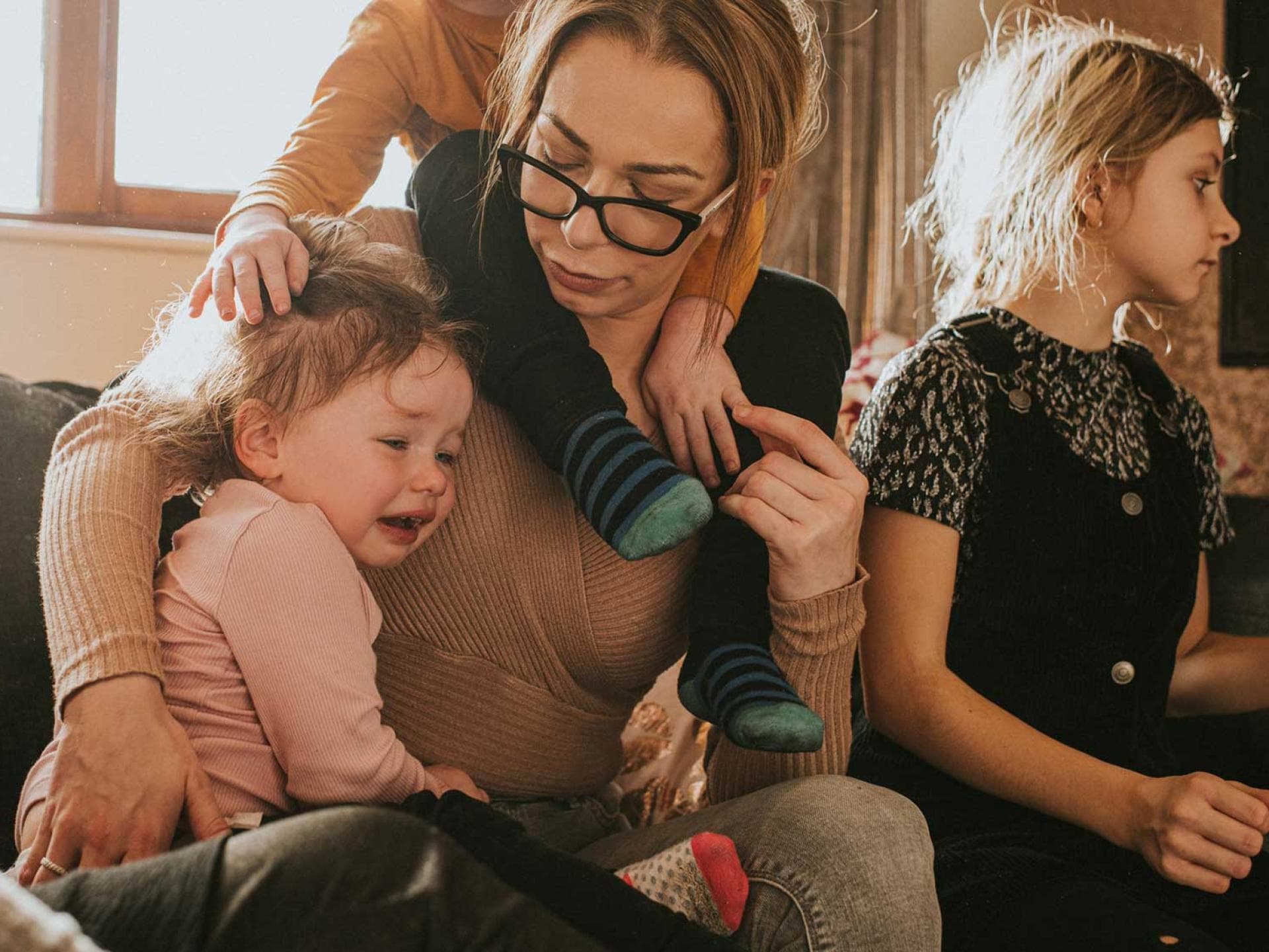 Mutter mit vielen Kindern