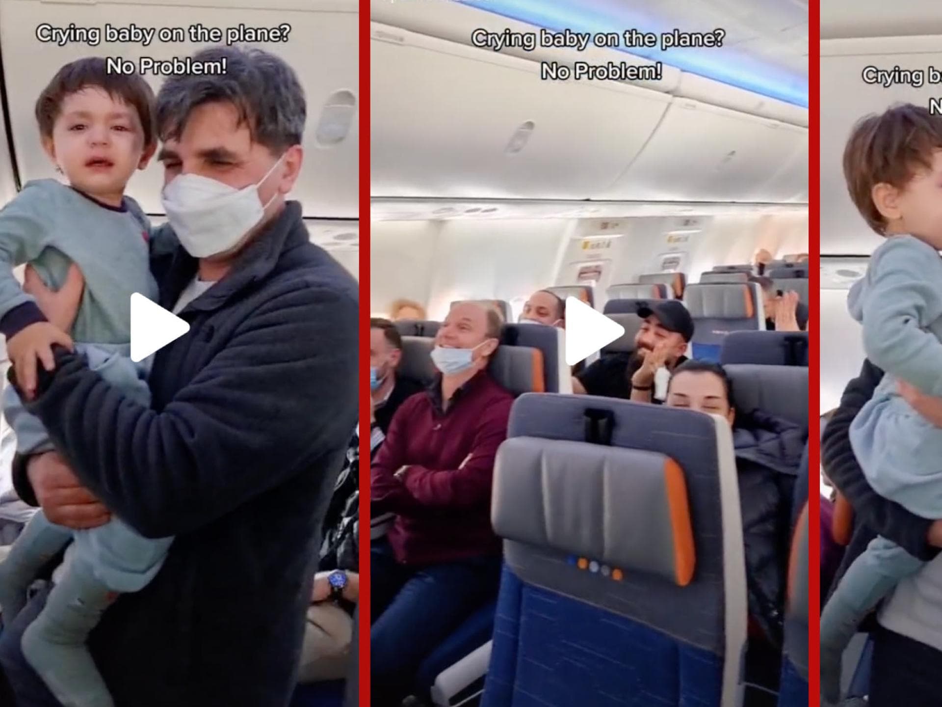 Die Passagiere eines ganzen Flugzeuges singen gemeinsam ein Kinderlied, um zu helfen.
