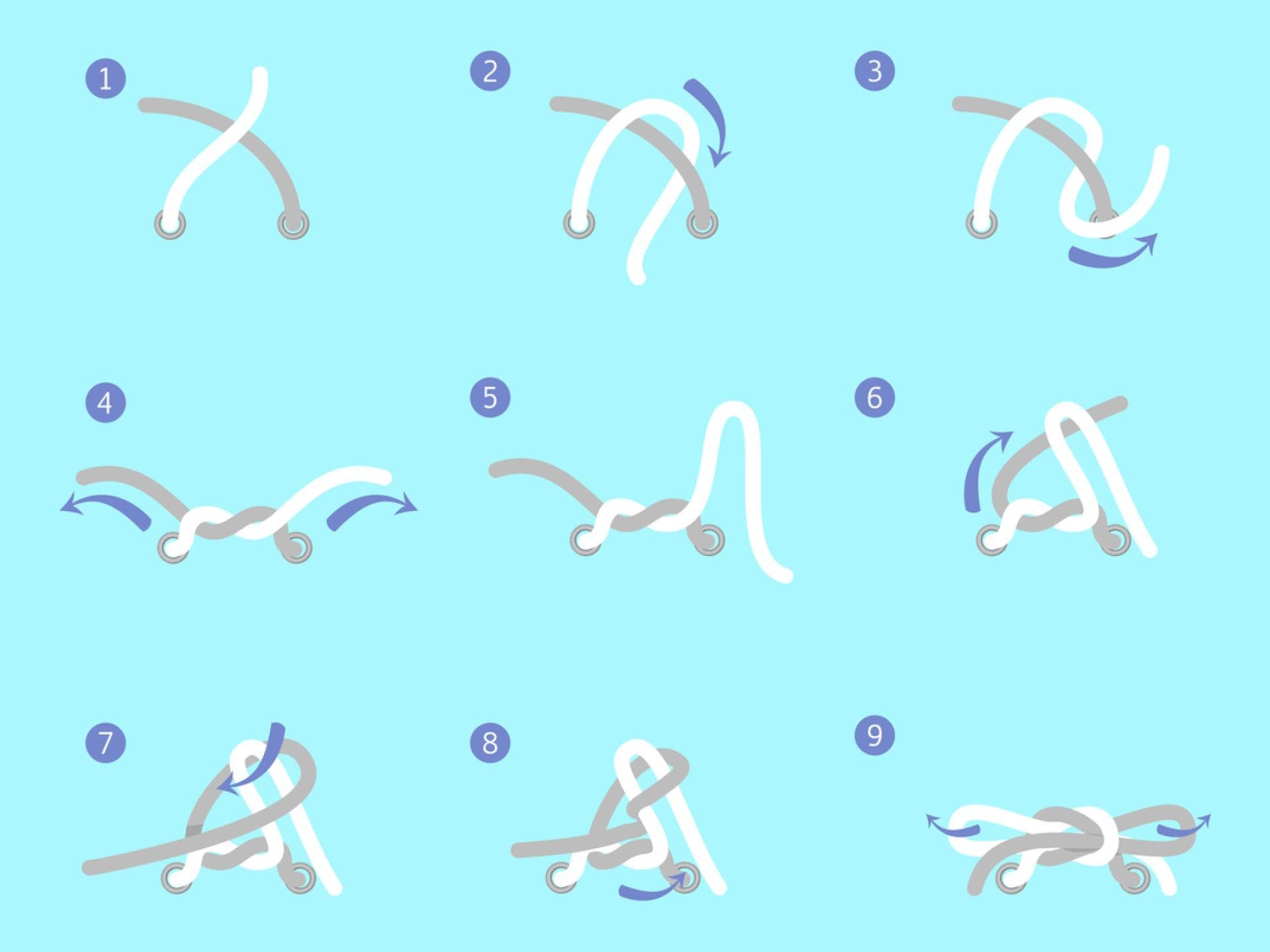 Grafik Schleife binden. Grafik Schleife binden.