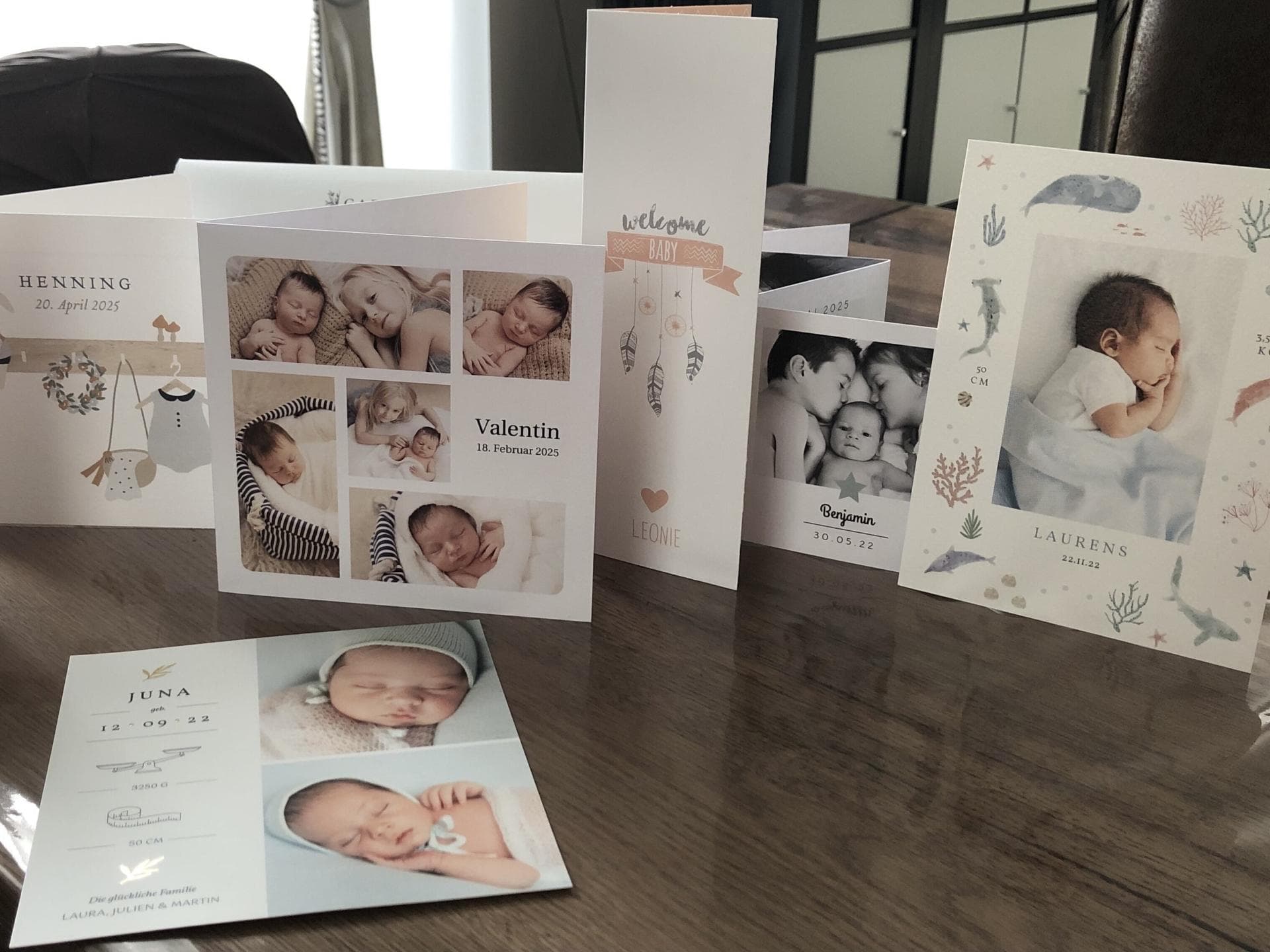 Die Geburtskarten von Carteland lassen sich ganz individuell gestalten