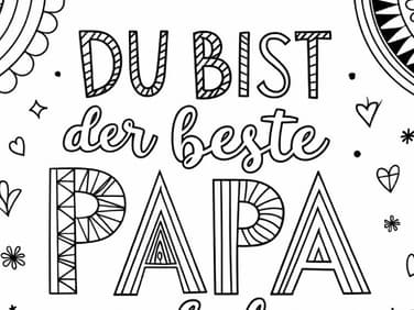 Ausmalbild Vatertag kostenlos