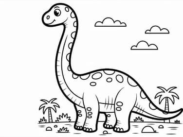Dino Ausmalbild für Kinder